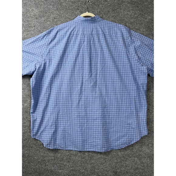 Ralph Lauren Shirt Mens 3XB Blue Big Classic Fit Plaid Button Down Cotton Preppy - Picture 5 of 8
